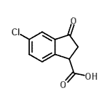 CAS 登录号：66041-31-4， 5-氯-3-氧代-1-茚满羧酸