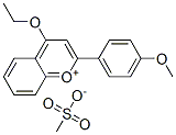 CAS 登录号:66142-20-9, 4-乙氧基-2-(4-甲氧基苯基)-1-苯并吡喃鎓甲磺酸盐