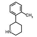 CAS 登录号：661470-63-9， 3-(2-甲基苯基)哌啶