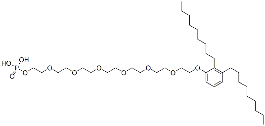 CAS 登录号：66172-78-9， 20-(二壬基苯氧基)-3,6,9,12,15,18-六氧杂二十烷基磷酸二氢酯