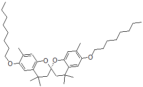 CAS 登录号:66259-60-7, 4,4,4',4',7,7'-六甲基-6,6'-二(辛基氧基)-2,2'-螺双色满