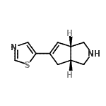 CAS 登录号：663173-37-3， (3aR,6aS)-5-(1,3-噻唑-5-基)-1,2,3,3a,4,6a-六氢环戊并[c]吡咯