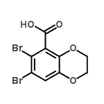 CAS 登录号：66411-17-4， 6,7-二溴-2,3-二氢-1,4-苯并二氧杂环己烷-5-羧酸