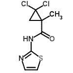 CAS 登录号:664311-36-8, 2,2-二氯-1-甲基-N-(1,3-噻唑-2-基)环丙烷甲酰胺