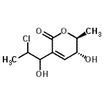 CAS 登录号：664354-71-6， (5R,6S)-3-(2-氯-1-羟基丙基)-5-羟基-6-甲基-5,6-二氢-2H-吡喃-2-酮