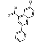 CAS 登录号：667412-62-6， 6-氯-2-(2-吡啶基)-4-喹啉羧酸