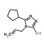 CAS 登录号：667412-80-8， 4-烯丙基-5-环戊基-4H-1,2,4-三唑-3-硫醇