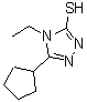 CAS 登录号：667412-81-9， 5-环戊基-4-乙基-4H-1,2,4-三唑-3-硫醇
