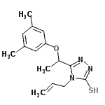 CAS 登录号：667413-04-9， 4-烯丙基-5-[1-(3,5-二甲基苯氧基)乙基]-4H-1,2,4-三唑-3-硫醇