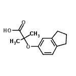 CAS 登录号：667414-05-3， 2-(2,3-二氢-1H-茚-5-基氧基)-2-甲基丙酸