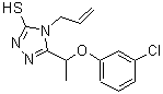CAS 登录号：667414-14-4， 4-烯丙基-5-[1-(3-氯苯氧基)乙基]-4H-1,2,4-三唑-3-硫醇