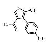 CAS 登录号：667435-56-5， 5-甲基-4-(4-甲基苯基)-3-噻吩羧酸