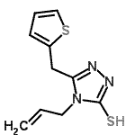 CAS 登录号：667435-98-5， 4-烯丙基-5-(2-噻吩基甲基)-4H-1,2,4-三唑-3-硫醇