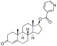 CAS 登录号：668-56-4， 17-beta-羟基雄甾-4-烯-3-酮烟酸酯