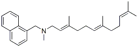 CAS 登录号:66842-85-1, N-甲基-N-(1-萘基甲基)-(3,7,11-三甲基-2,6,10-十二碳三烯基)胺