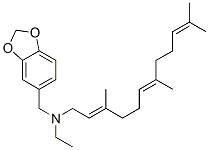 CAS 登录号:66903-18-2, N-乙基-N-(3,7,11-三甲基-2,6,10-十二碳三烯基)-1,3-苯并二氧戊环-5-甲胺