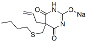CAS 登录号:66941-59-1, 5-烯丙基-5-(丁基硫甲基)-2-钠氧基-4,6(1H,5H)-嘧啶二酮
