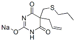 CAS 登录号:66941-87-5, 5-烯丙基-5-(丙硫基甲基)-2-钠氧基-4,6(1H,5H)-嘧啶二酮
