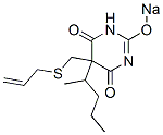 CAS 登录号：66941-93-3， 5-(烯丙基硫甲基)-5-(1-甲基丁基)-2-钠氧基-4,6(1H,5H)-嘧啶二酮