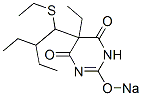 CAS 登录号：66968-38-5， 5-乙基-5-[1-(乙硫基)-2-乙基丁基]-2-钠氧基-4,6(1H,5H)-嘧啶二酮