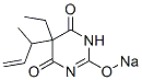 CAS 登录号:66968-70-5, 5-乙基-5-(1-甲基-2-丙烯基)-2-钠氧基-4,6(1H,5H)-嘧啶二酮