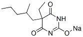 CAS 登录号:66968-95-4, 5-乙基-5-(2-甲基戊基)-2-钠氧基-4,6(1H,5H)-嘧啶二酮