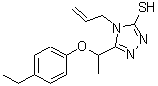 CAS 登录号：669708-94-5， 4-烯丙基-5-[1-(4-乙基苯氧基)乙基]-4H-1,2,4-三唑-3-硫醇