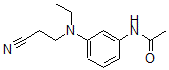 CAS 登录号：67080-60-8， 3-乙酰氨基-N-乙基-N-氰基乙基苯胺