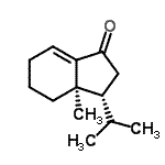 CAS 登录号：672295-29-3， (3R,3aR)-3-异丙基-3a-甲基-2,3,3a,4,5,6-六氢-1H-茚-1-酮