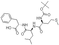 CAS 登录号：67247-12-5， N-[(1,1-二甲基乙氧基)羰基]-L-蛋氨酰-L-亮氨酰-L-苯丙氨酸