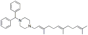 CAS 登录号:67351-22-8, 1-(二苯基甲基)-4-(3,7,11-三甲基-2,6,10-十二碳三烯基)哌嗪