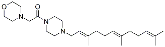 CAS 登录号:67361-25-5, 1-(吗啉基乙酰基)-4-(3,7,11-三甲基-2,6,10-十二碳三烯基)哌嗪