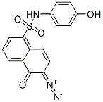 CAS 登录号:67389-43-9, 6-重氮基-5,6-二氢-N-(4-羟基苯基)-5-氧代萘-1-磺酰胺