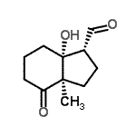 CAS 登录号：674347-42-3， (1R,3aR,7aR)-7a-羟基-3a-甲基-4-氧代八氢-1H-茚-1-甲醛
