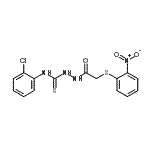 CAS 登录号：675104-36-6， N-(2-氯苯基)-2-{[(2-硝基苯基)硫基]乙酰基}肼基硫代甲酰胺