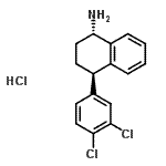 CAS 登录号:675126-07-5, (1S,4R)-4-(3,4-二氯苯基)-1,2,3,4-四氢-1-萘胺盐酸盐(1:1)