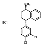 CAS 登录号:675126-08-6, (1R,4S)-4-(3,4-二氯苯基)-1,2,3,4-四氢-1-萘胺盐酸盐(1:1)