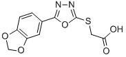 CAS 登录号：67572-43-4， {[5-(1,3-苯并二氧戊环-5-基)-1,3,4-恶二唑-2-基]硫代}乙酸