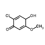 CAS 登录号：675828-22-5， 2-氯-4-羟基-5-甲氧基-2,5-环己二烯-1-酮