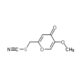 CAS 登录号：675833-53-1， (5-甲氧基-4-氧代-4H-吡喃-2-基)甲基硫氰酸酯