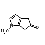 CAS 登录号：676486-43-4， 1-甲基-4,6-二氢环戊烯并[b]吡咯-5(1H)-酮