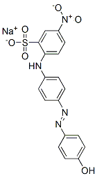 CAS 登录号：67674-21-9， 2-[[4-[(4-羟基苯基)偶氮]苯基]氨基]-5-硝基苯磺酸钠