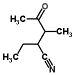 CAS#: 67722-37-6, 2-Ethyl-3-methyl-4-oxopentanenitrile