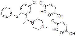 CAS 登录号:67729-52-6, 1-(1-(5-氯-2-(苯硫基)苯基)乙基)-4-甲基哌嗪 (Z)-2-丁烯二酸盐 (1:2)