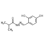 CAS 登录号：677739-42-3， N'-[(E)-(2,4-二羟基苯基)亚甲基]-2-甲基丙酰肼