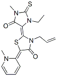 CAS 登录号：67847-13-6， 3-烯丙基-2-(3-乙基-1-甲基-5-氧代-2-硫代咪唑烷-4-亚基)-5-(1-甲基吡啶-2(1H)-亚基)噻唑烷-4-酮