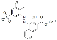CAS 登录号：67892-40-4， 4-[(3-氯-2-甲基-5-磺酸基苯基)偶氮]-3-羟基-2-萘甲酸钙