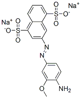 CAS 登录号：67906-55-2， 3-[(4-氨基-3-甲氧基苯基)偶氮]萘-1,5-二磺酸二钠