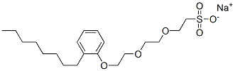 CAS 登录号：67923-87-9， 2-[2-[2-(辛基苯氧基)乙氧基]乙氧基]乙烷磺酸钠