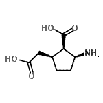 CAS 登录号：679436-36-3， (1R,2S,5S)-2-氨基-5-(羧甲基)环戊烷羧酸